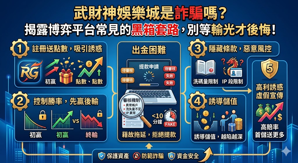 武財神娛樂城是詐騙嗎？揭露博弈平台常見的黑箱套路，別等輸光才後悔！